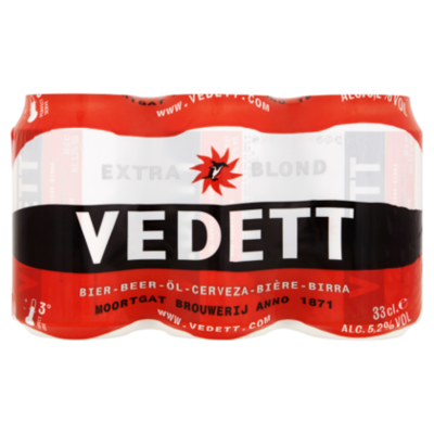 Vedett Extra blond blik 4x6x33cl