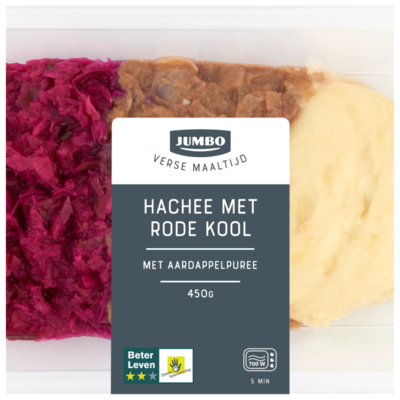 Huismerk Verse Maaltijd Hachee, Rode Kool en Aardappelpuree