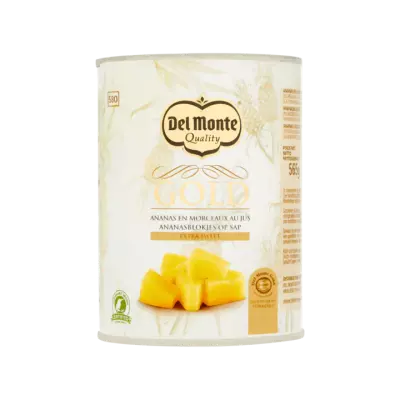 Del Monte Gold Ananasblokjes op Sap
