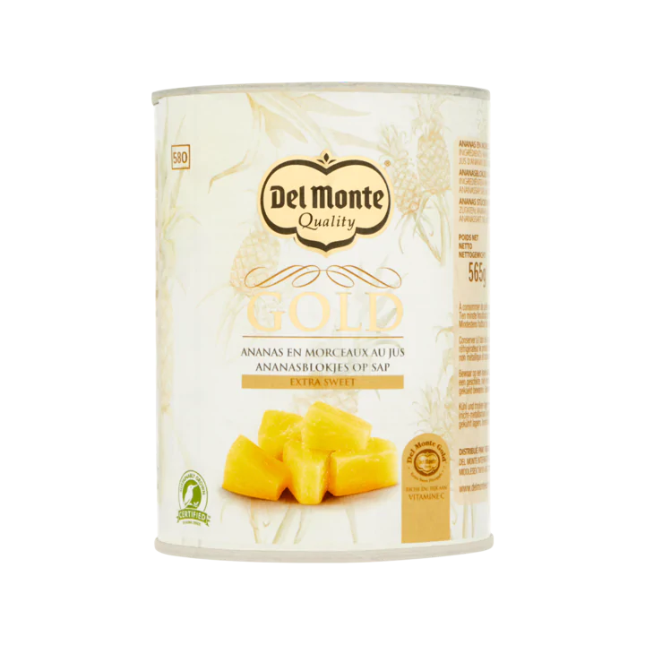 Del Monte Gold Ananasblokjes op Sap