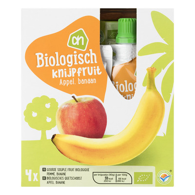 Huismerk Biologisch Knijpfruit appel-banaan