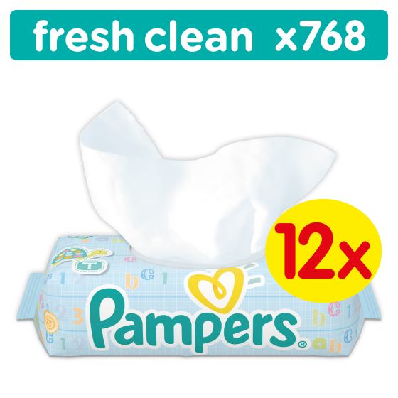 Pampers babydoekjes fresh 12 x 64 stuks 768 stuks