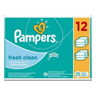 Pampers Babydoekjes fresh clean 12-pak