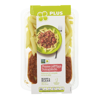 Huismerk Penne pittige bolognese