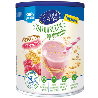 Weight Care Haver afslankshake havermout framboos