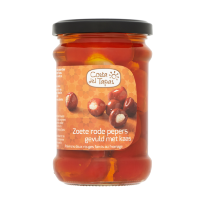 Costa del Tapas Zoete Rode Pepers Gevuld met Kaas