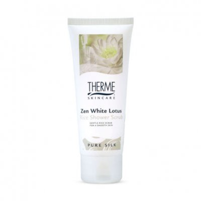 Therme Zen white lotus rice shower scrub