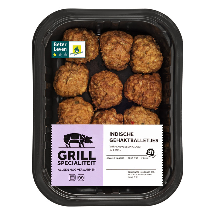 Huismerk Grill Indische gehaktballetjes