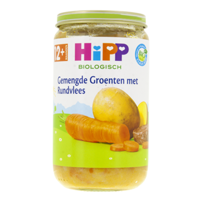 HiPP 12+ Gemengde groenten rundvlees bio