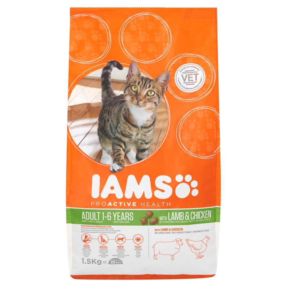 Iams Proactive Health Adult 1-6 Years with Lamb & Chicken 1,5 kg