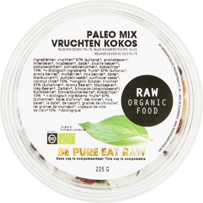 Raworganic Paleo vruchten kokosmix
