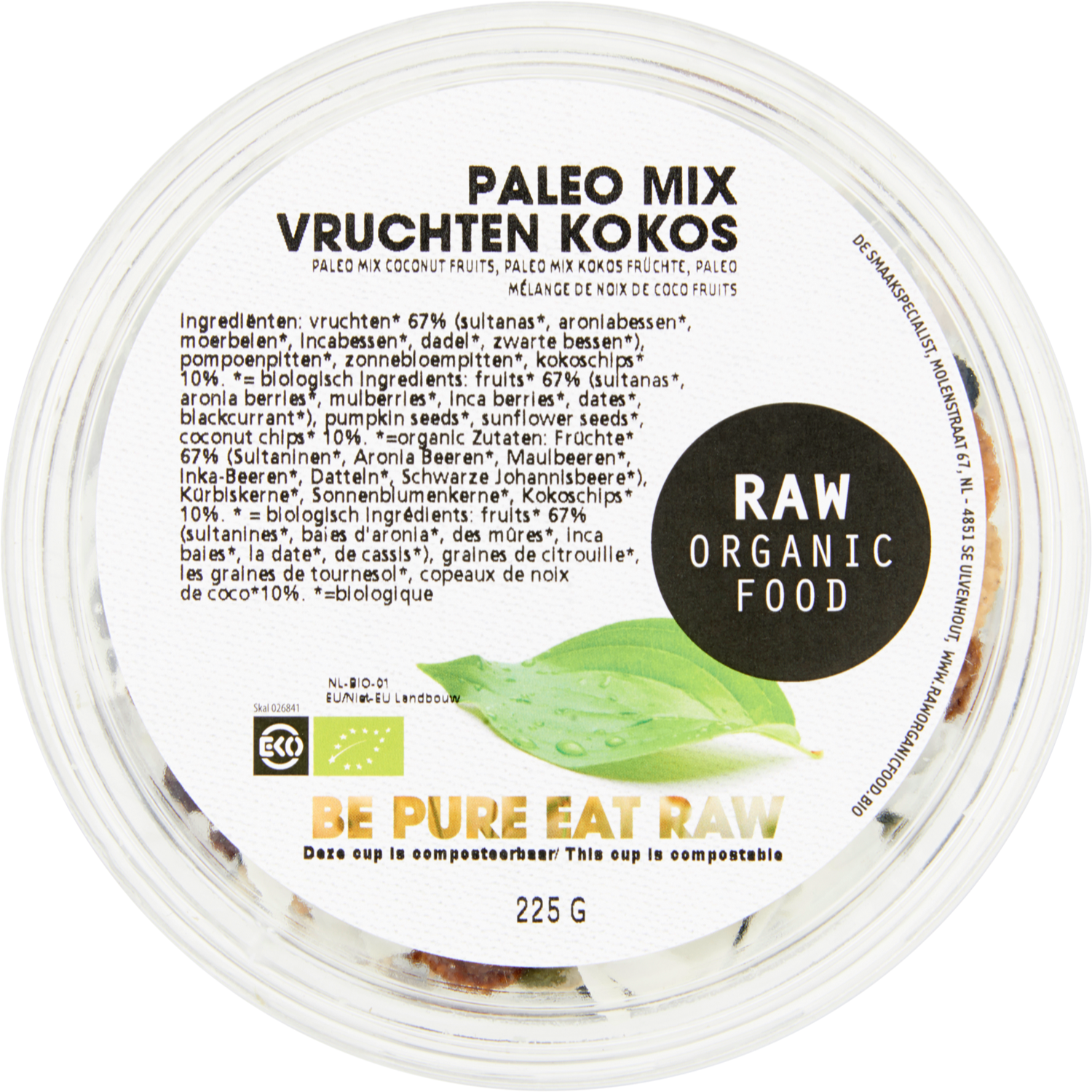 Raworganic Paleo vruchten kokosmix