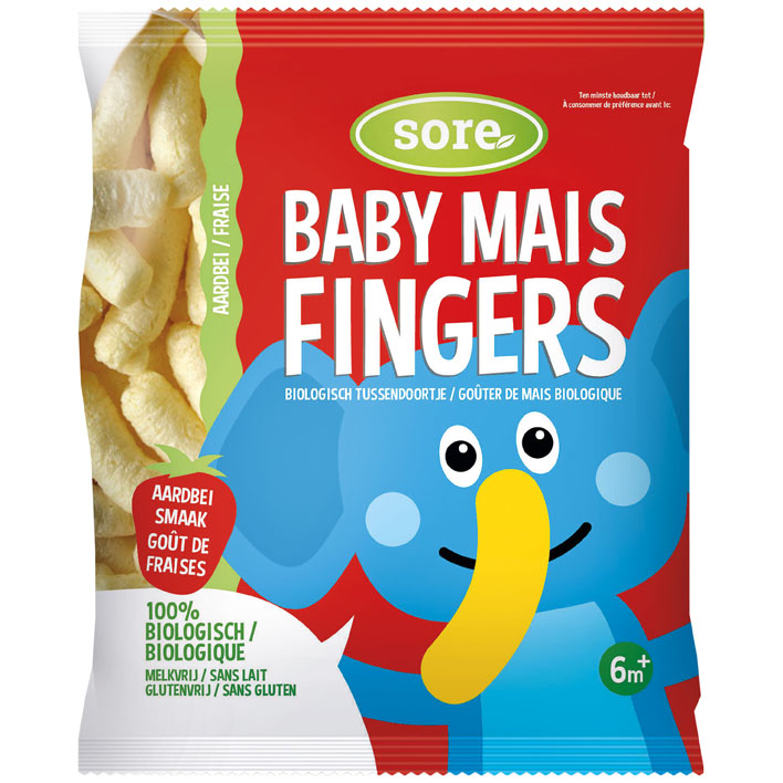 Sore Baby maisfingers aardbei