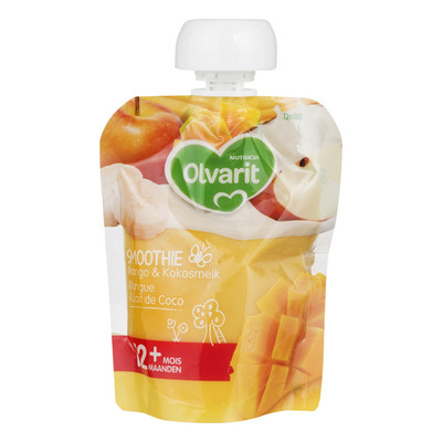 Olvarit Knijpzakje smoothie mango kokos 12+ mnd