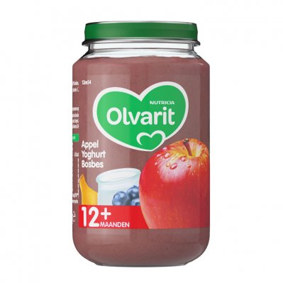 Olvarit Appel yoghurt bosbes 12+ mnd