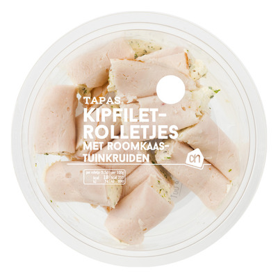 Huismerk Kipfiletrolletjes roomkaas-tuinkruiden