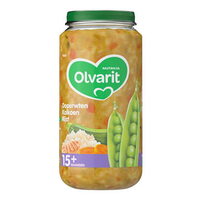Olvarit Doperwten kalkoen rijst 15 mnd