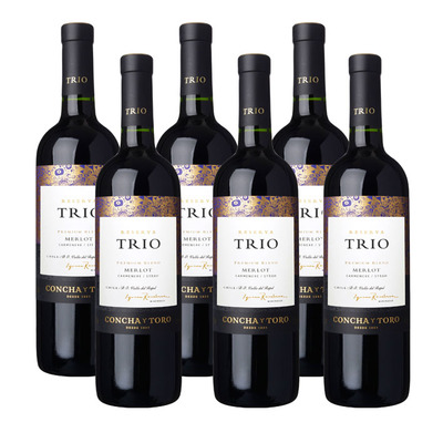 Trio 6 x Merlot Carmenere Syrah Reserva