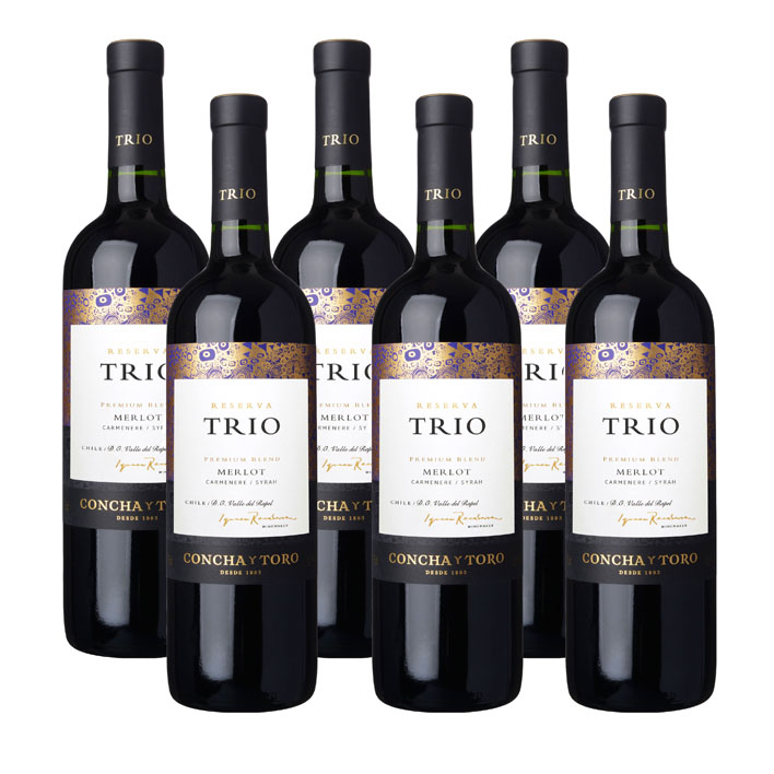 Trio 6 x Merlot Carmenere Syrah Reserva
