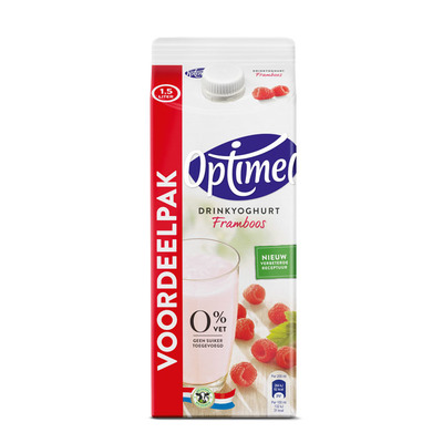 Optimel Drinkyoghurt framboos 0% vet