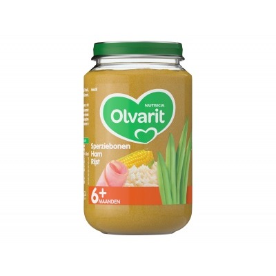 Olvarit Sperziebonen Ham Rijst 6+ Maanden