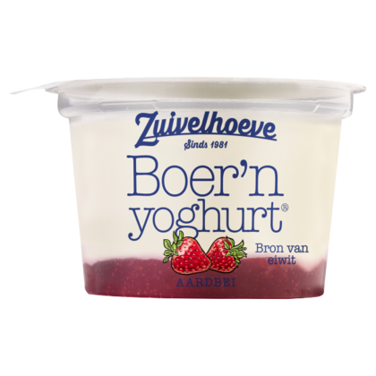 Zuivelhoeve Boer'n yoghurt aardbei