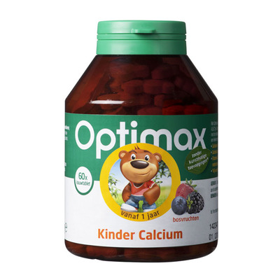 Optimax Kinder calcium kauwtabletten