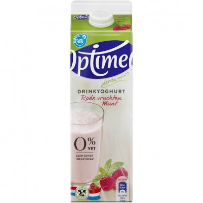Optimel Drinkyoghurt rode vruchten-munt