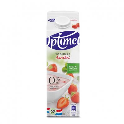 Optimel Magere yoghurt aardbei 0% vet