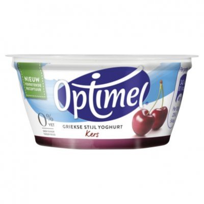 Optimel Magere Griekse stijl yoghurt kers 0% vet