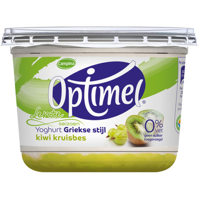 Optimel Magere Griekse yoghurt kiwi kruisbes
