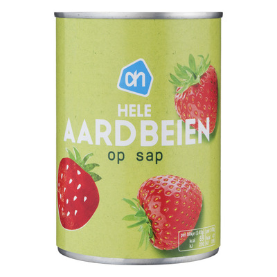 Huismerk Aardbeien op lichte siroop