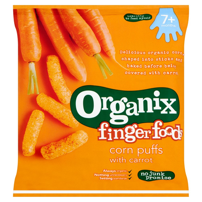 Organix Fingerfoods Maïs Knabbels met Wortel 7+M 20 g