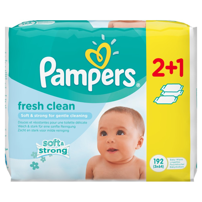 Pampers Babydoekjes parfumvrij 2+1