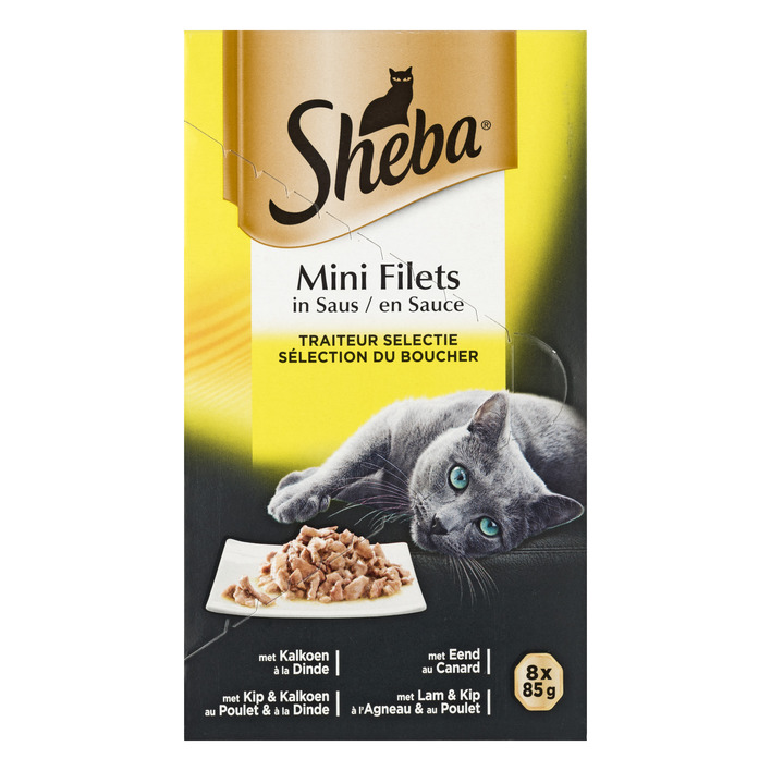 Sheba Kattenvoer nat mini filets in saus