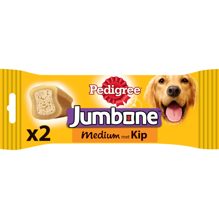 Pedigree Hondensnacks jumbone medium kip & rijst