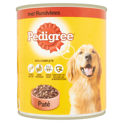 Pedigree Hondenvoer Nat Paté Rund Blik 800 g