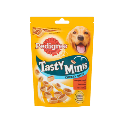 Pedigree Hondensnacks Tasty Minis Cheesy Bites Kaas & Rund
