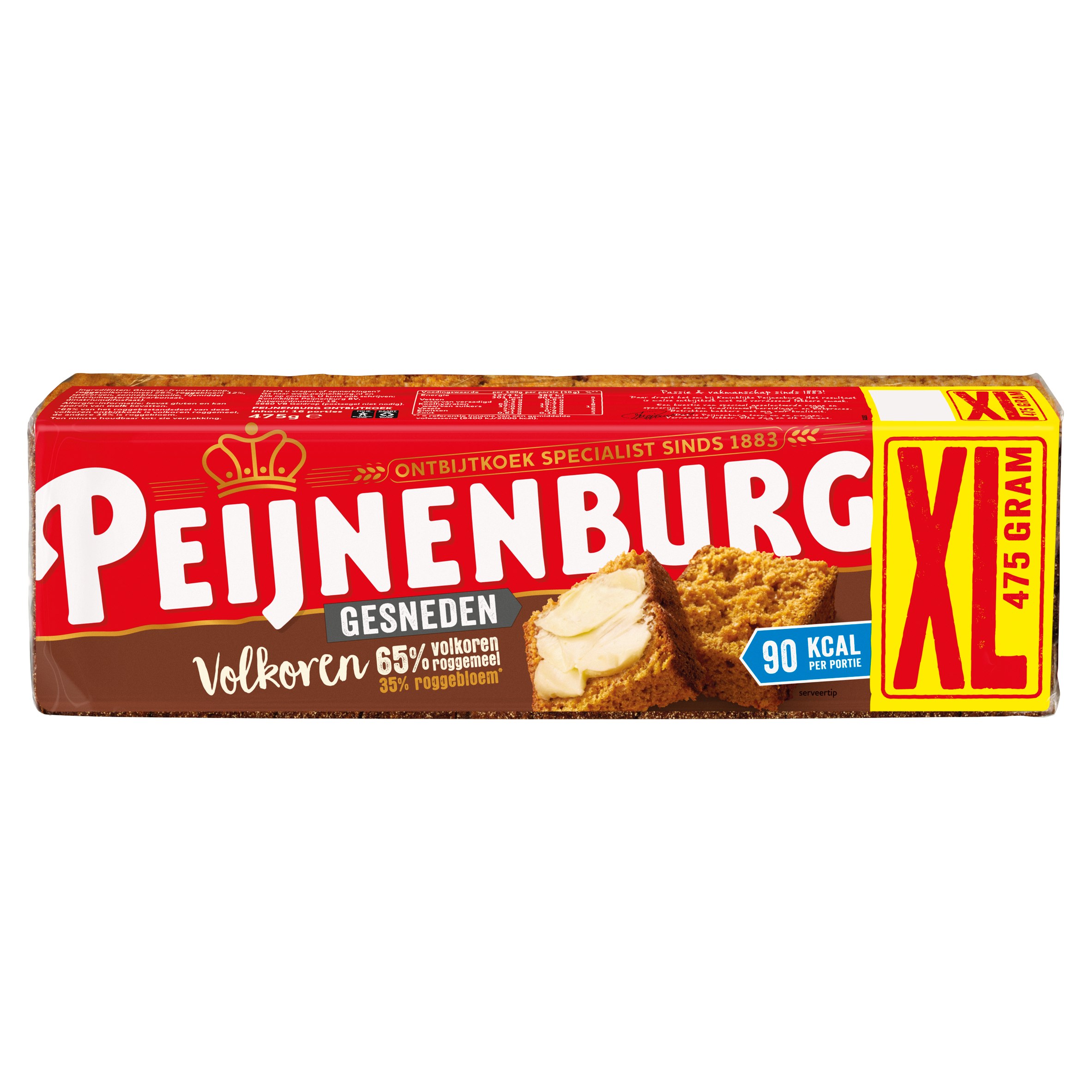 Peijnenburg Ontbijtkoek Volkoren Gesneden 485 g
