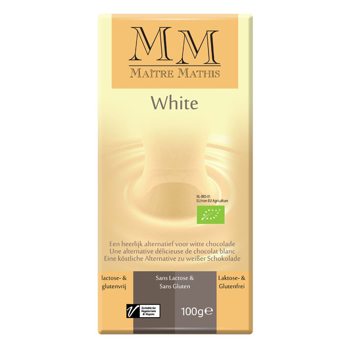 Maitre Mathis Rice milk white bar vegan gluten free