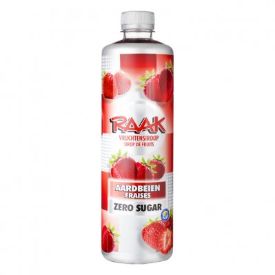 Raak Vruchtensiroop aardbeien zero sugar