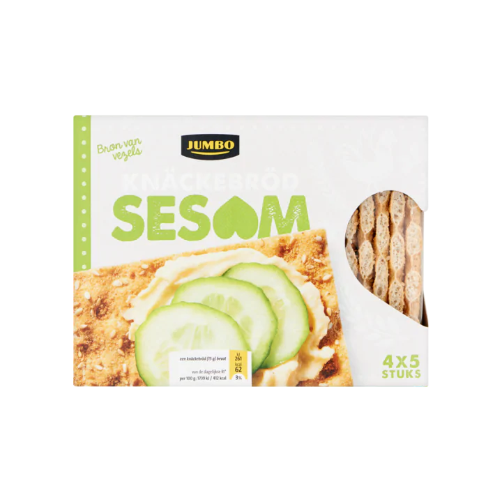 Huismerk Knäckebröd Sesam 4 x 5 Stuks