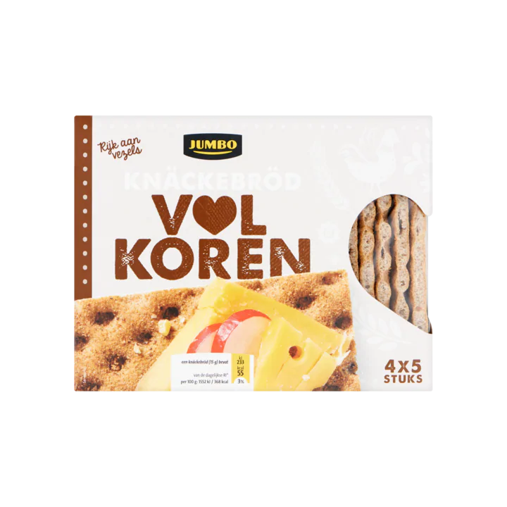 Huismerk Knäckebröd Volkoren 4 x 5 Stuks