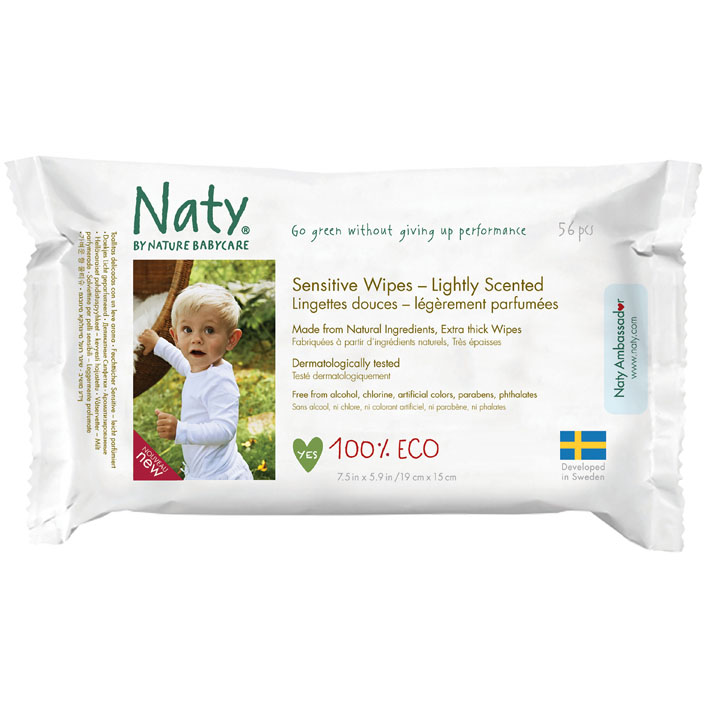 Naty Eco sensitive wipes scented