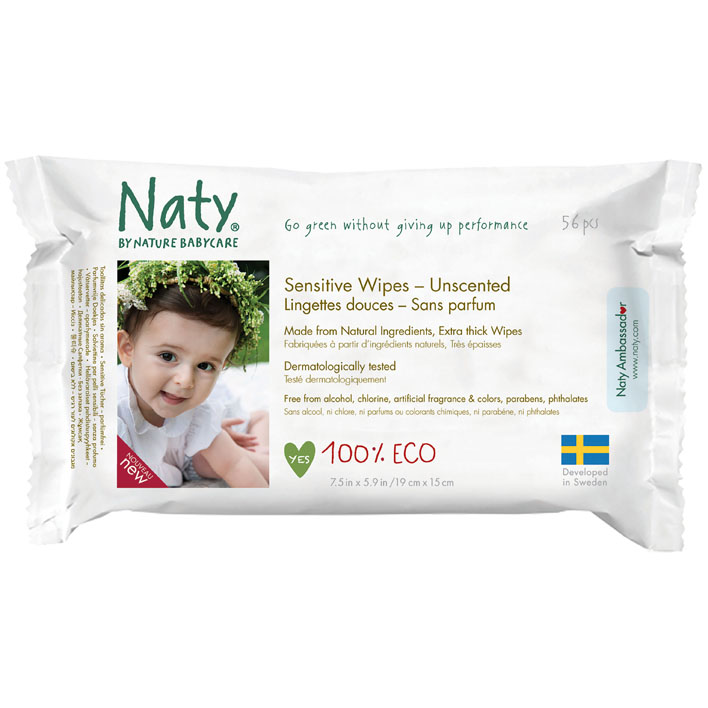 Naty Eco sensitive wipes unscented