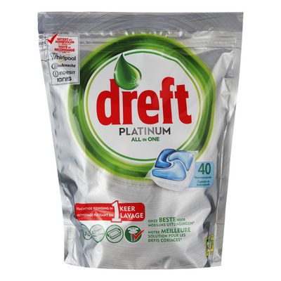 Dreft Platinum vaatwastabletten cool blue