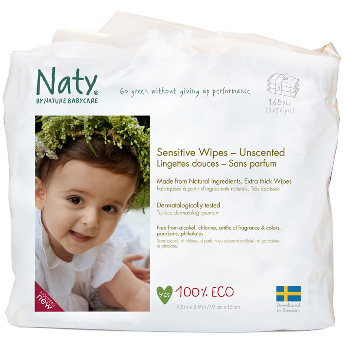 Naty Eco sensitive wipes unscented