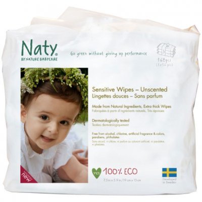Naty Eco sensitive wipes unscented