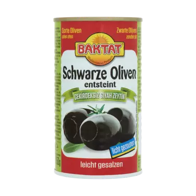 Baktat Zwarte Olijven Zonder Pit Licht Gezouten
