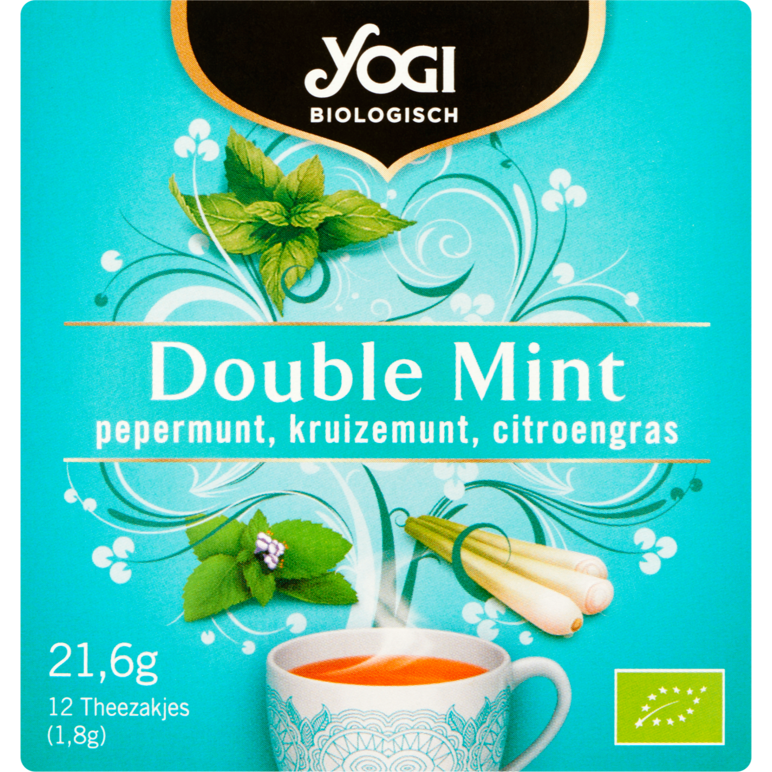 Yogi Tea Biologisch double mint 12 zakjes